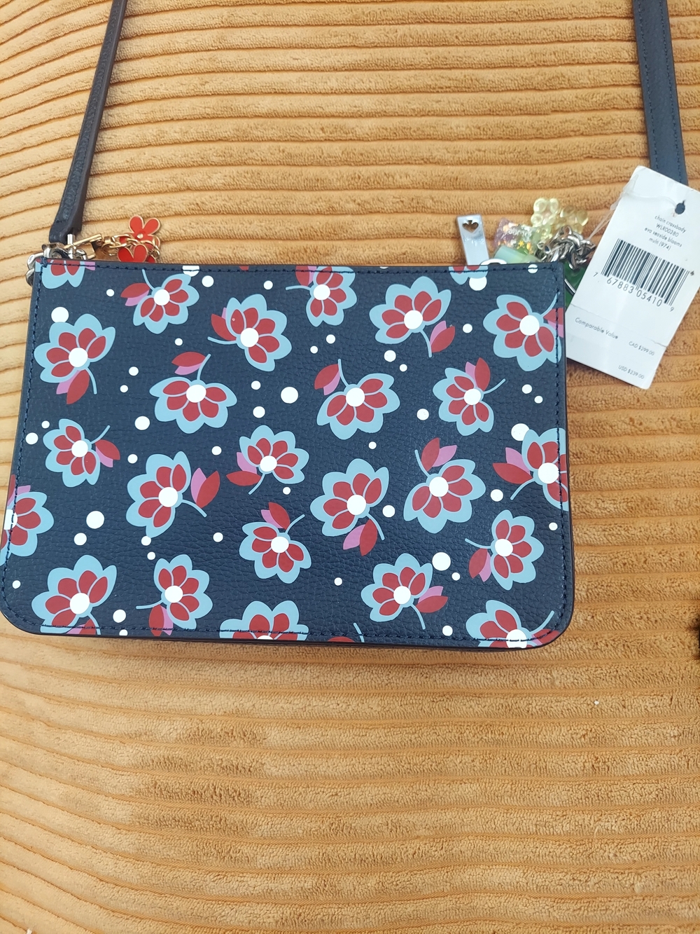 kate spade Navy Floral Crossbody with Red and Light Blue Flowers - Picture 5 of 14